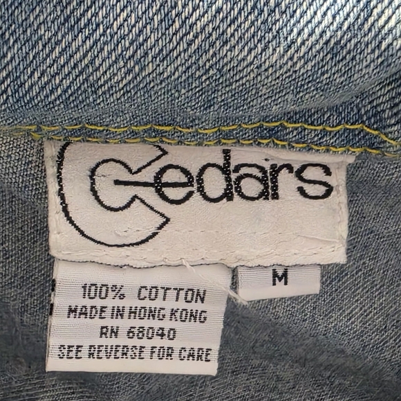 Vintage 80's-90's Cedars Sz M Art Jean Jacket Denim Billards Pool Unisex? - Picture 9 of 13
